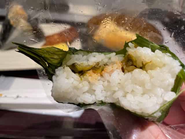 明太高菜包みの中身