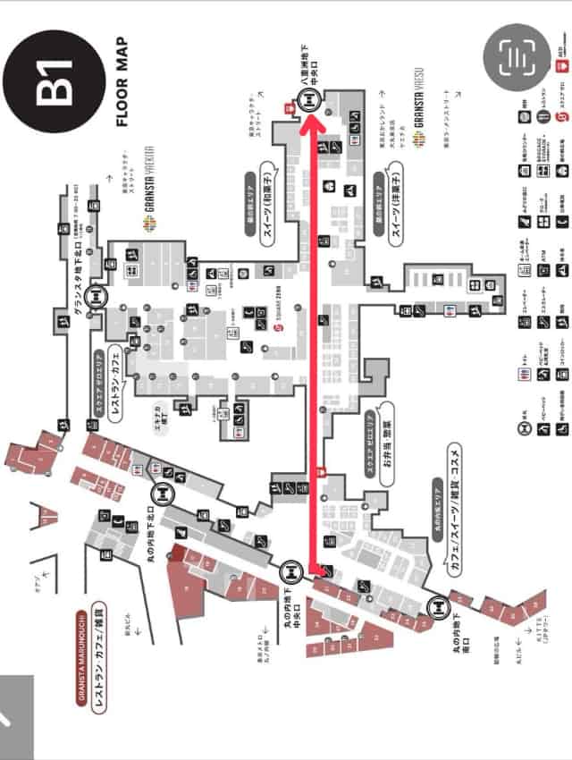横須賀線・総武快速線から八重洲地下中央口への行き方