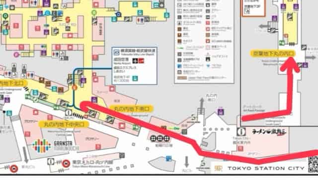 横須賀線・総武快速線から京葉地下丸の内口への行き方（東京国際フォーラム）